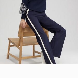Chico's Navy Women's Pants with White Stripe